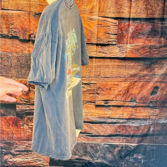 Harley-Davidson Charcoal Tee with Eagle Graphic - Picture 4 of 13